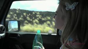 You fuck Melody on the bluff, and cum on her face and tits.